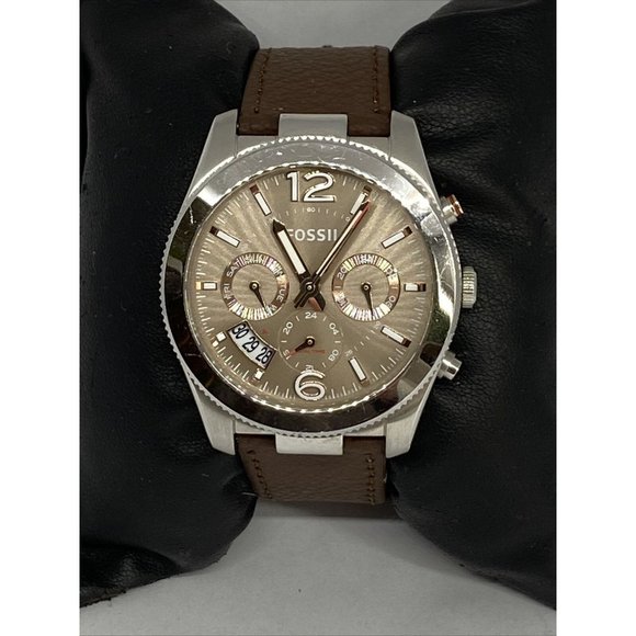 Fossil Perfect Boyfriend ES4146 Women's Brown Leat - Picture 1 of 12